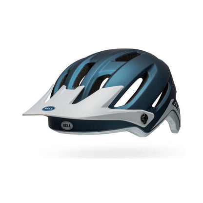 Casco de MTB BELL 4FORTY MIPS azul/gris — vista orientada hacia la izquierda