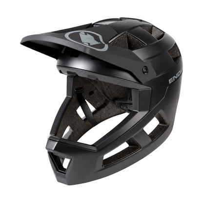 Casco integral de MTB ENDURA SINGLETRACK MIPS negro — fondo blanco
