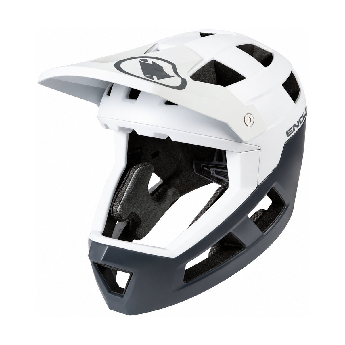 Casco integral de MTB ENDURA SINGLETRACK MIPS blanco/gris — fondo blanco