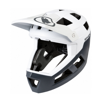 Casco integral de MTB ENDURA SINGLETRACK MIPS blanco/gris — fondo blanco