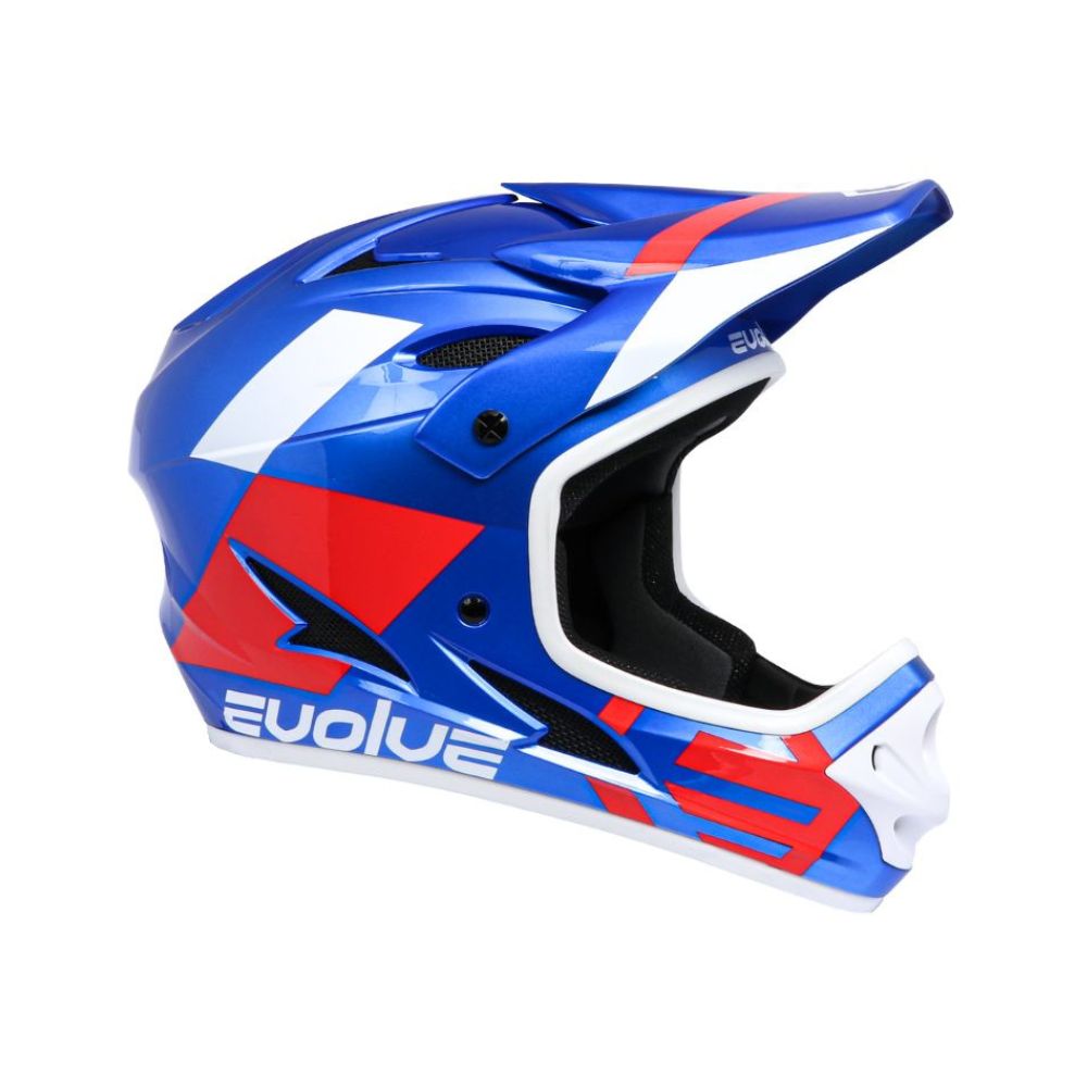Casque Evolve Storm bleu et rouge