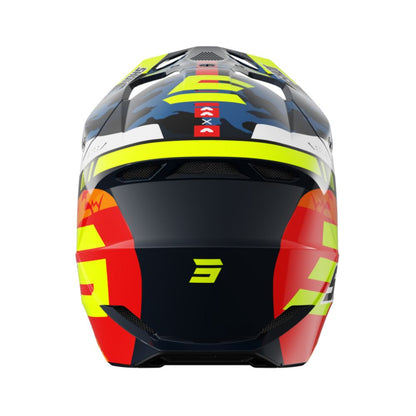 Casco BMX SHOT FURIOUS Junior Flash Blue Neon Yellow Glossy