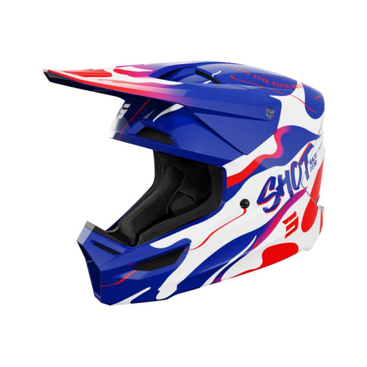 Casco BMX SHOT FURIOUS Junior Beast Blue Red Glossy