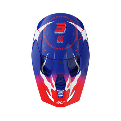 Casco BMX SHOT FURIOUS Junior Beast Blue Red Glossy