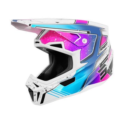 Casco BMX SHOT LITE Racing White Pink Pearly