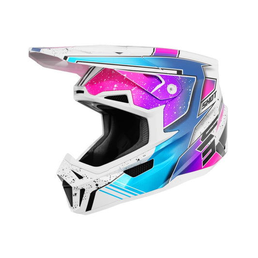 Casco BMX SHOT LITE Racing White Pink Pearly