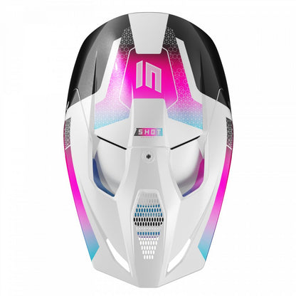 Casco BMX SHOT RACE Phaser Black Blue Pink Pearly