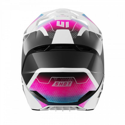 Casco BMX SHOT RACE Phaser Black Blue Pink Pearly