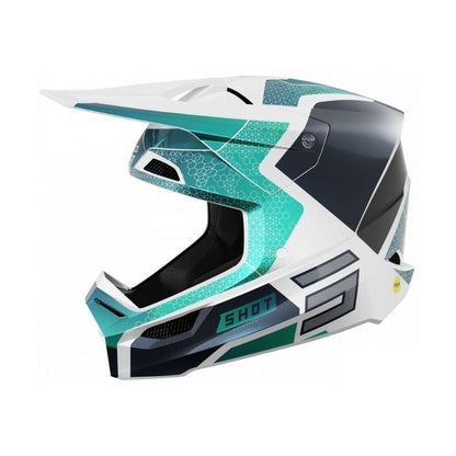 Casco BMX SHOT RACE Phaser Blue Turquoise Pearly
