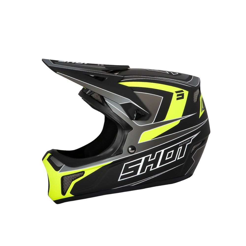Casco BMX SHOT ROGUE Level Black Neon Yellow Matt