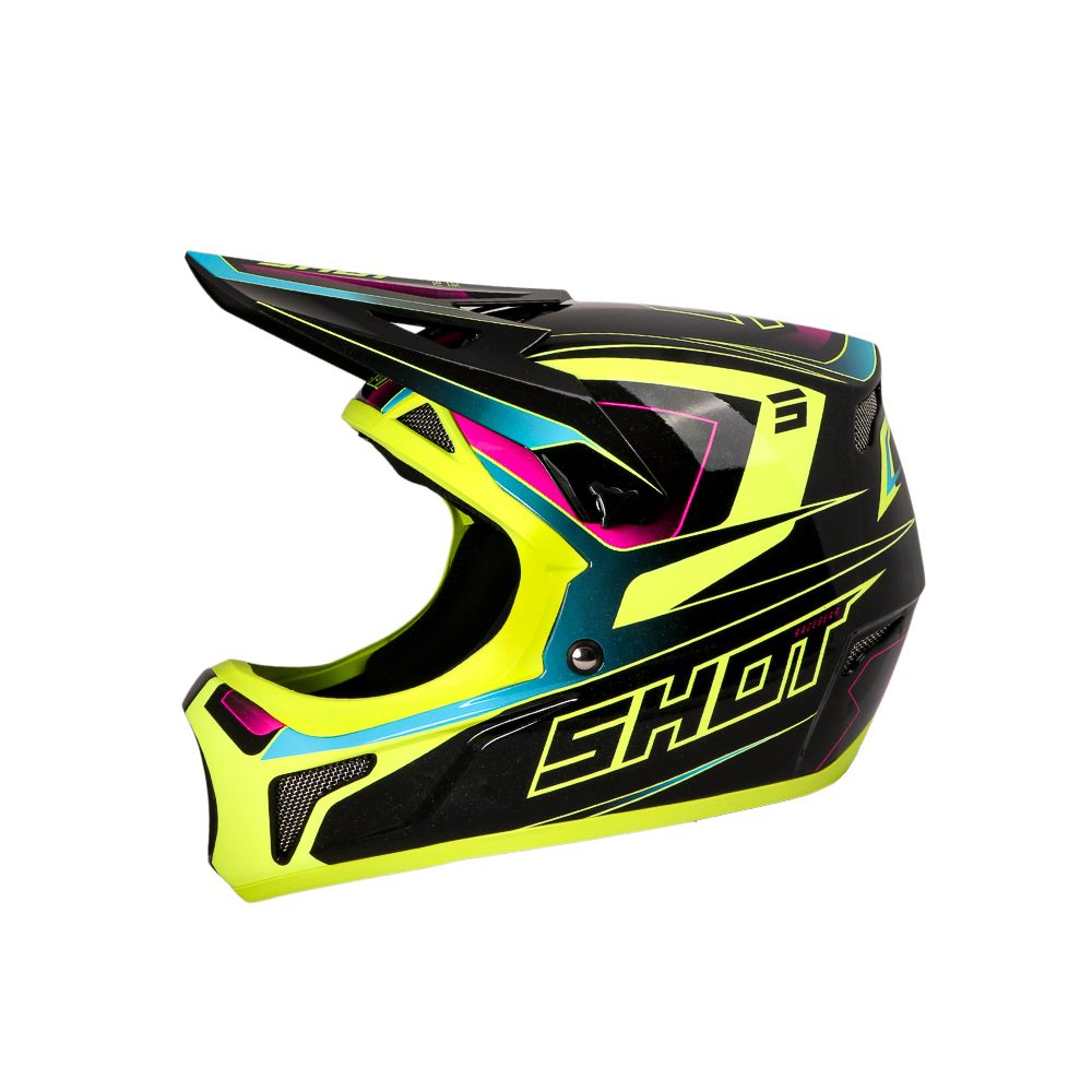 Casco BMX SHOT ROGUE Level Neon Yellow/Pink Pearly