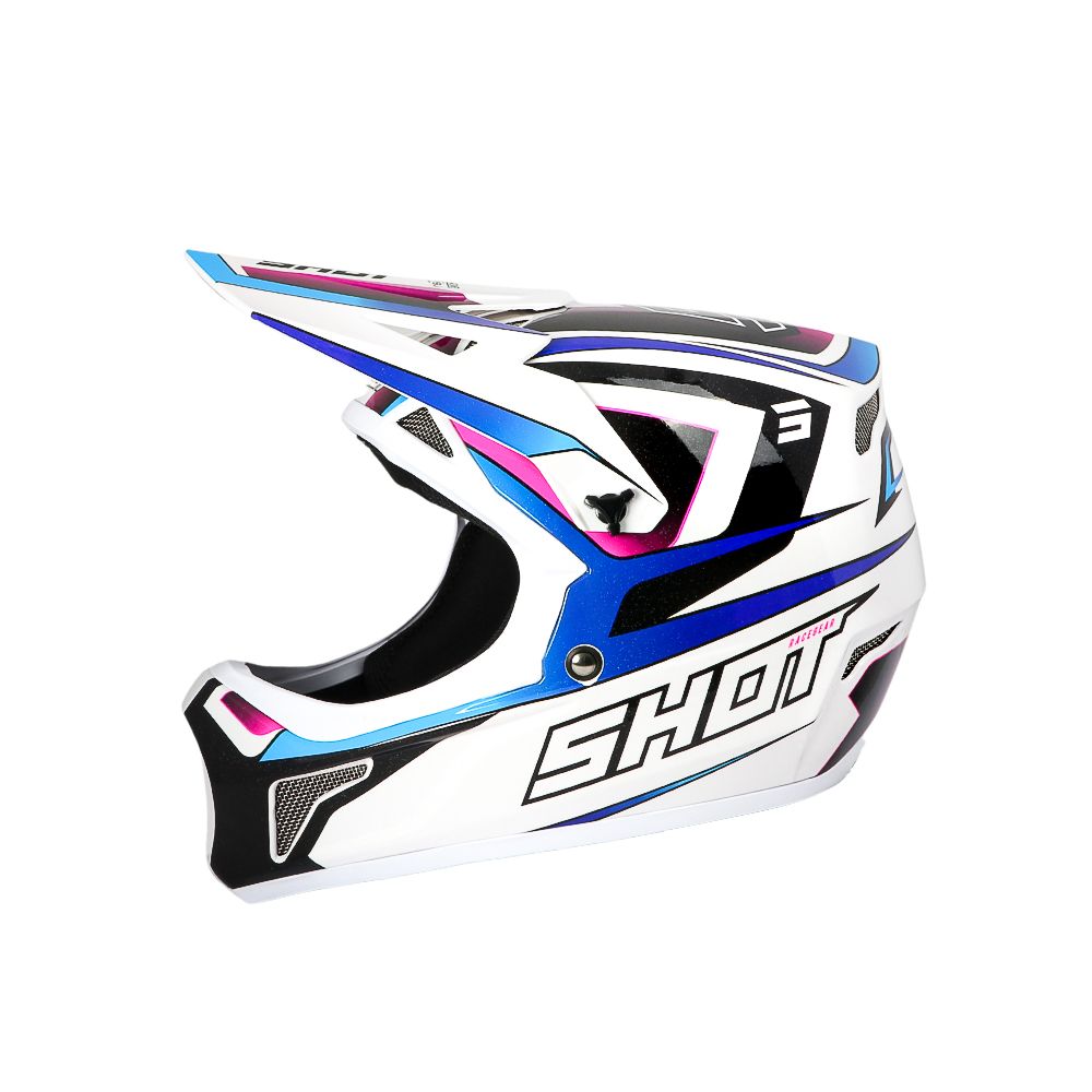 Casco BMX SHOT ROGUE Level White Blue Pearly