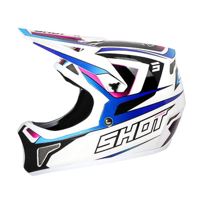 Casco BMX SHOT ROGUE Level White Blue Pearly