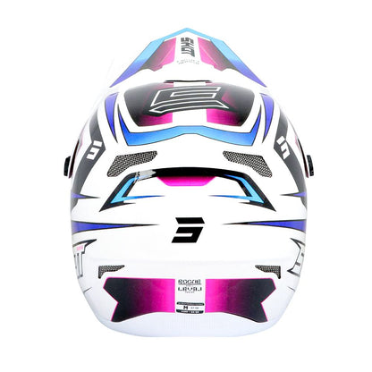 Casco BMX SHOT ROGUE Level White Blue Pearly