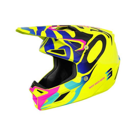 Casco BMX SHOT SPEED Junior Ghost Neon Yellow Glossy