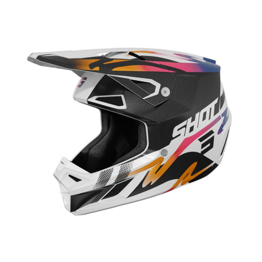 Casco BMX SHOT SPEED Wave Black White Pearly