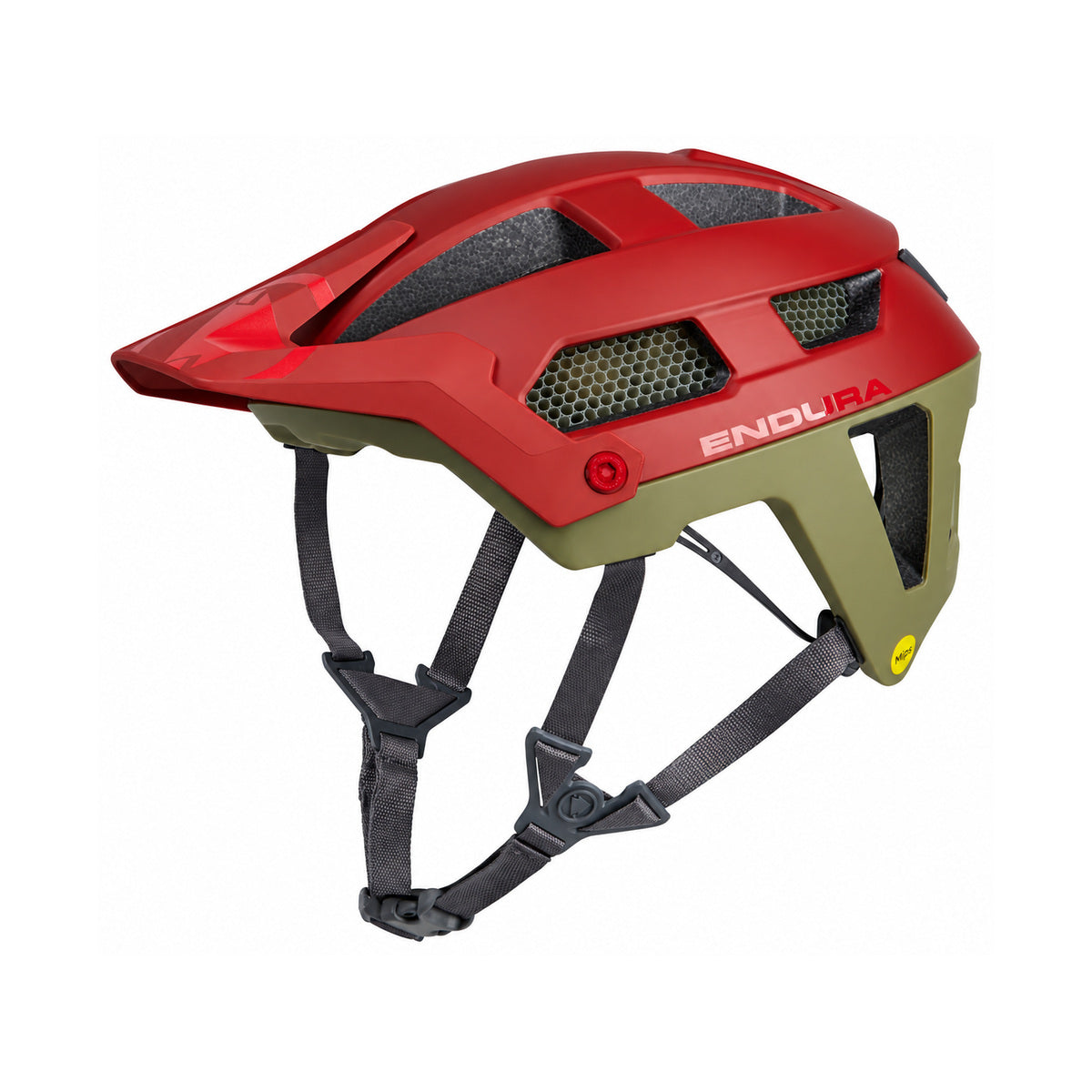 Casco de MTB ENDURA SINGLETRACK MIPS rojo/verde — vista del producto