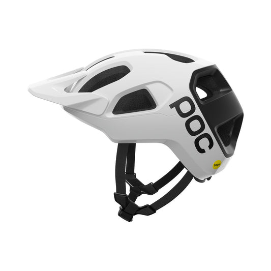 Casco de MTB POC CULARIS blanco/negro mate con logotipo — vista del producto