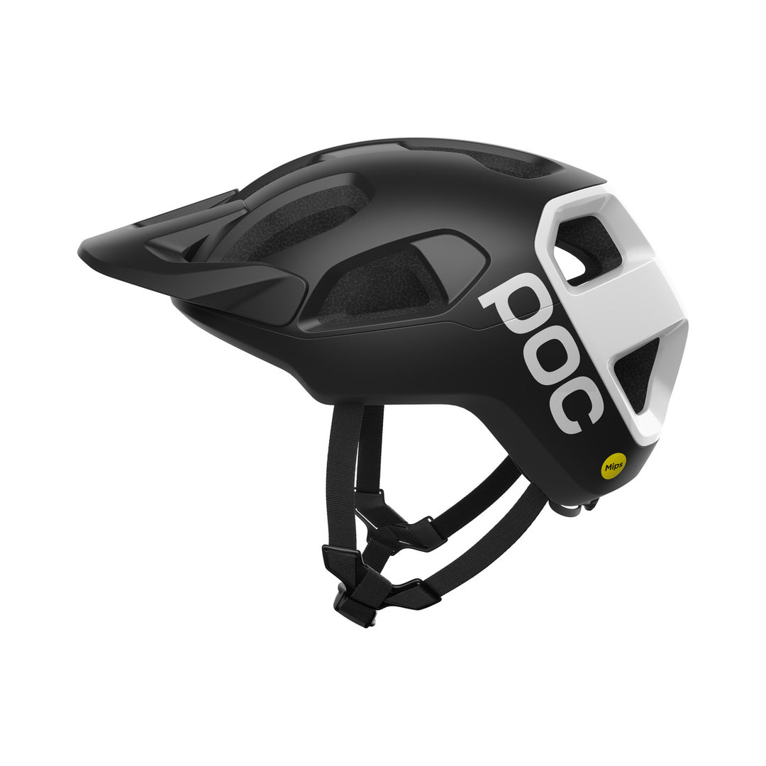Casco de MTB POC CULARIS negro/blanco mate con logotipo — vista del producto