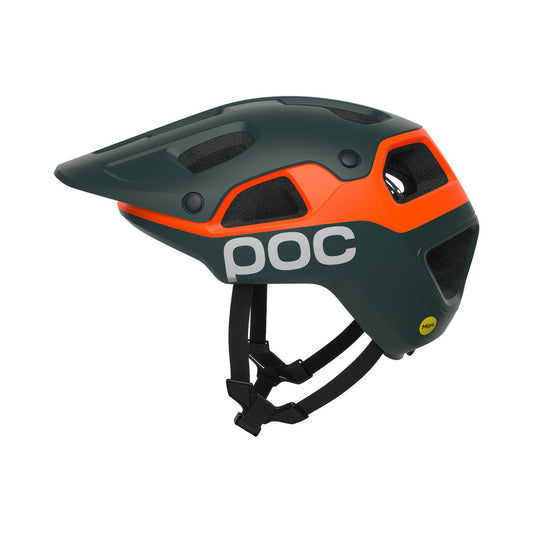 Casco de MTB POC CULARIS PURE verde mate/naranja mate — vista del producto