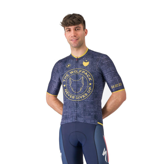 Maillot CASTELLI WOLFPACK 1000 VICTORY de manga corta azul marino