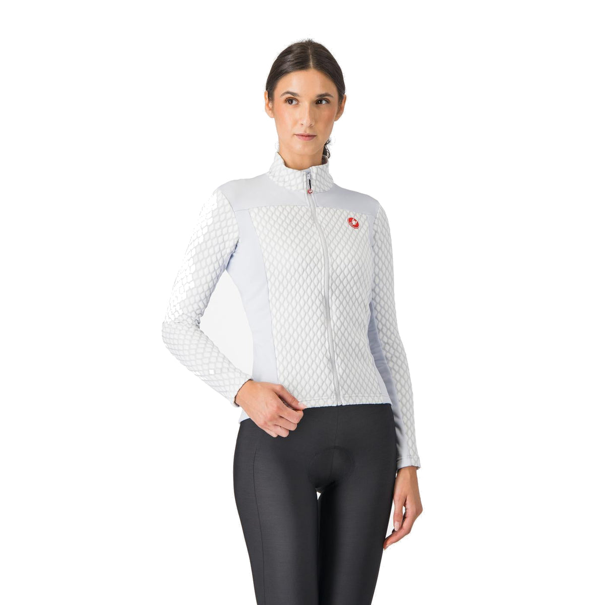 Maillot CASTELLI SFIDA 2 de mujer de manga larga gris claro