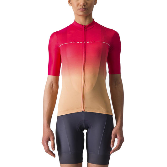Maillot CASTELLI SALITA de mujer, de manga corta, rosa/naranja