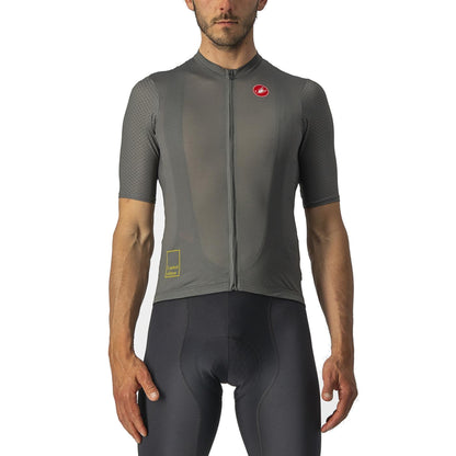 Maillot CASTELLI BREATHE ATTACK de manga corta gris/verde