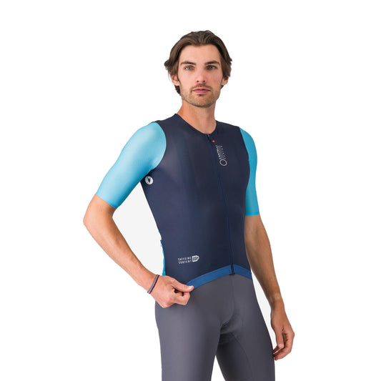 Maillot CASTELLI CORRETTO de manga corta azul