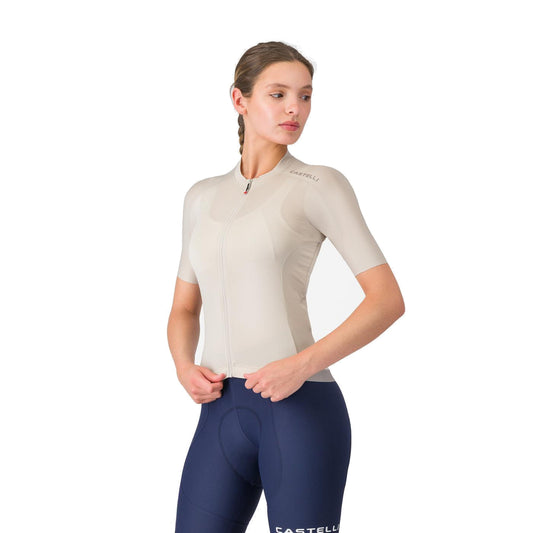 Maillot CASTELLI ESPRESSO 2 de mujer de manga corta luna plateada