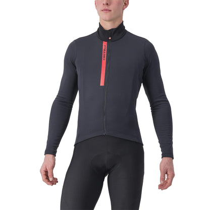 Maillot CASTELLI ENTRATA THERMAL de manga larga negro/rojo