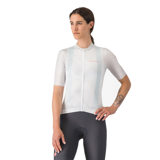 Maillot CASTELLI FANTASIA de manga corta para mujer blanco