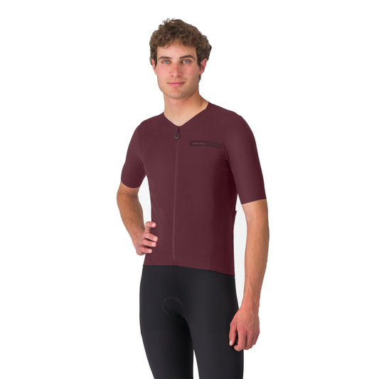 Maillot CASTELLI PREMIO EVO de manga corta burdeos