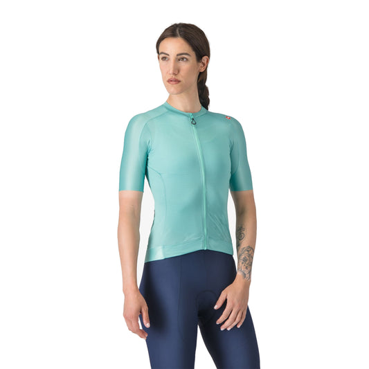 Maillot CASTELLI ESPRESSO de manga corta para mujer turquesa