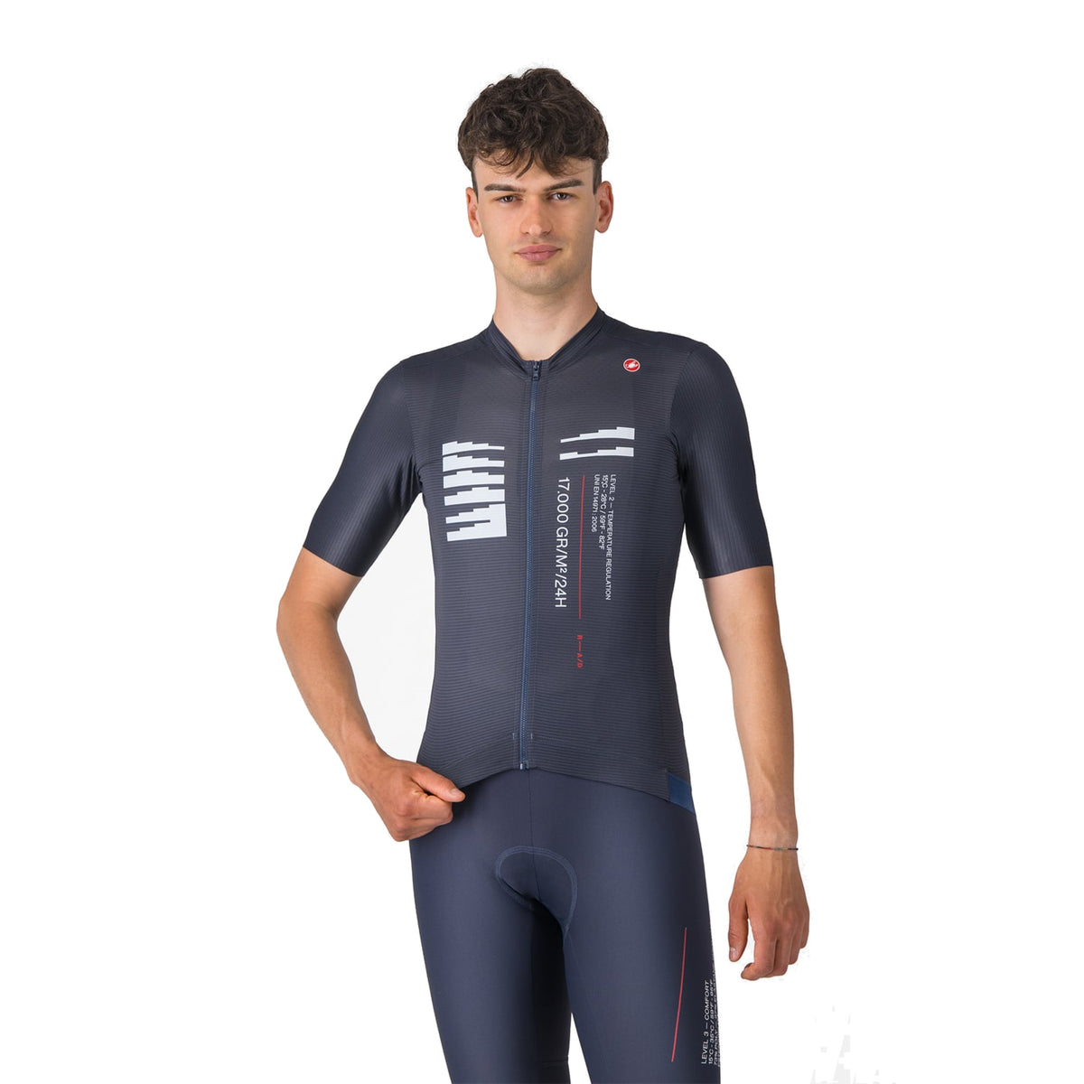 Maillot CASTELLI ESPRESSO R--A/D de manga corta azul
