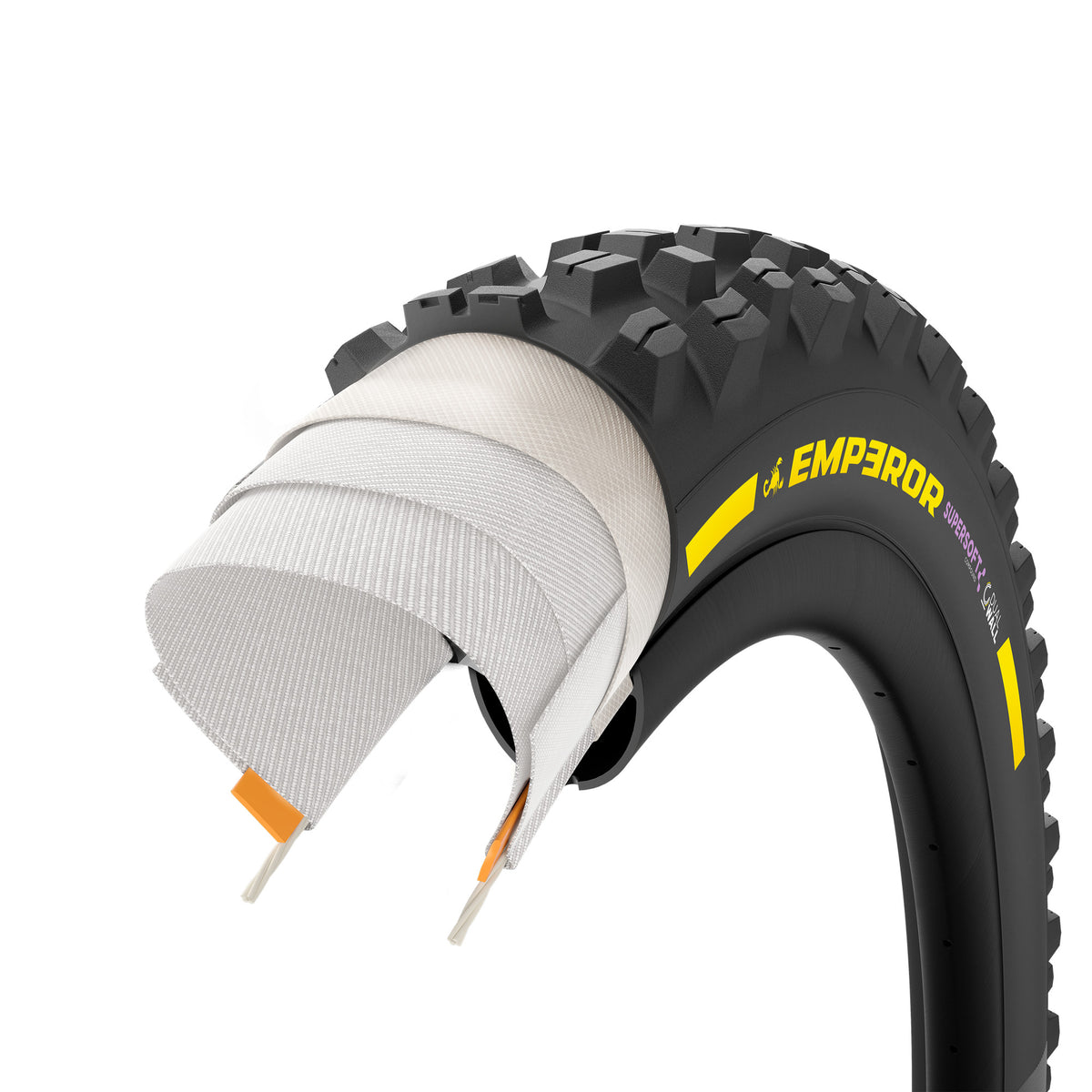 Neumático PIRELLI SCORPION EMPEROR 29x2.40 Supersoft DualWall Tubeless Ready plegable negro/amarillo Edición Equipo