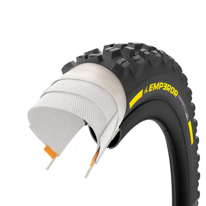 Neumático PIRELLI SCORPION EMPEROR 29x2.40 Supersoft DualWall Tubeless Ready plegable negro/amarillo Edición Equipo