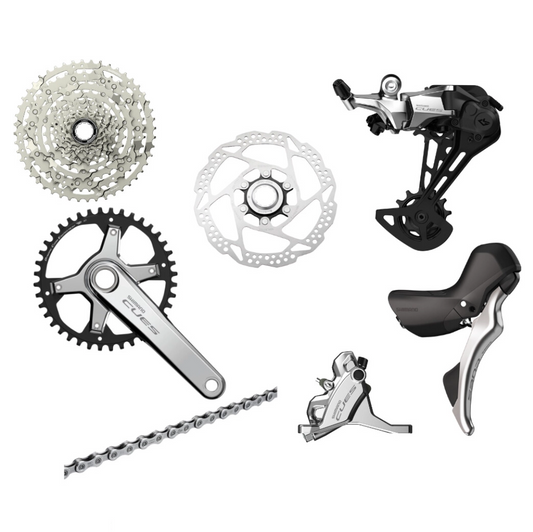 Grupo SHIMANO CUES 10V - Edición Polish Silver