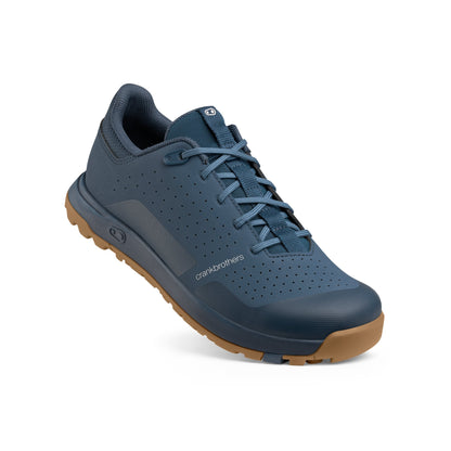 Zapatillas de MTB CRANKBROTHERS MALLET TRAIL LACE CLIP Azul/Goma — vista de tres cuartos
