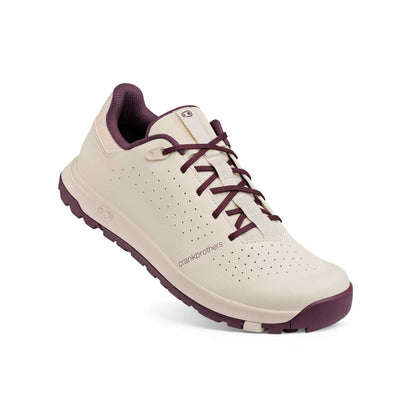 Zapatillas de MTB CRANKBROTHERS STAMP TRAIL LACE blanco/morado — vista de tres cuartos