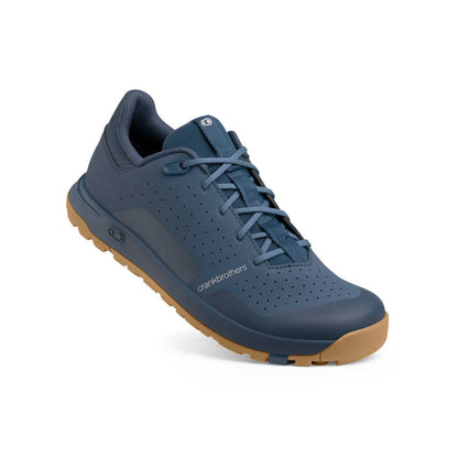Zapatillas de MTB CRANKBROTHERS STAMP TRAIL LACE azul/goma — vista de tres cuartos