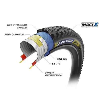 Neumático MICHELIN DH16 Racing Line 27.5x2.40 Tubeless Ready Flexible