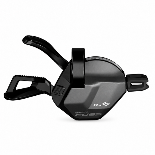 Mando de cambio derecho SHIMANO CUES 11V SL-U8000-R con indicador — vista del producto sobre fondo blanco