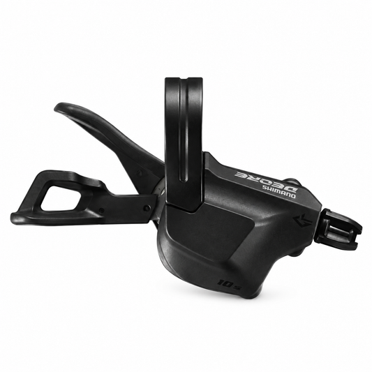 Mando de cambio derecho SHIMANO DEORE 10V SL-M5130 Linkglide — vista del producto sobre fondo blanco