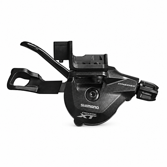 Mando de cambio derecho SHIMANO XT 11V SL-M8000-IR (montaje en la maneta I Spec II) — vista del producto sobre fondo blanco