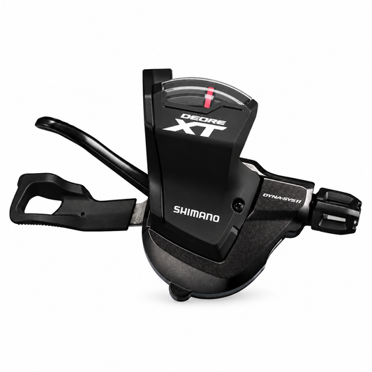 Mando de cambio derecho SHIMANO XT 11V SL-M8000 — vista del producto sobre fondo blanco