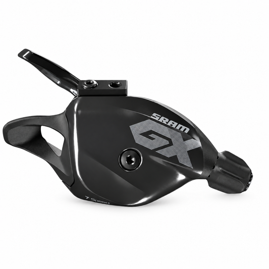 Mando de cambio derecho SRAM GX DH 7V Trigger negro — vista del producto sobre fondo blanco