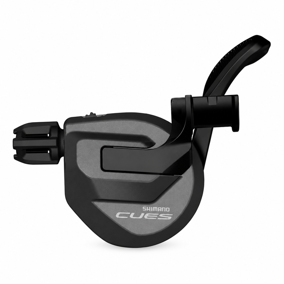Mando de cambio izquierdo SHIMANO CUES SL-U8000-IL 2V sin indicador de marcha — vista del producto sobre fondo blanco