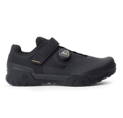 Zapatillas de MTB CRANKBROTHERS MALLET E-BOA negro/dorado — perfil exterior