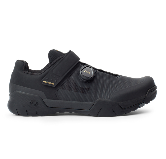 Zapatillas de MTB CRANKBROTHERS MALLET E-BOA negro/dorado — perfil exterior
